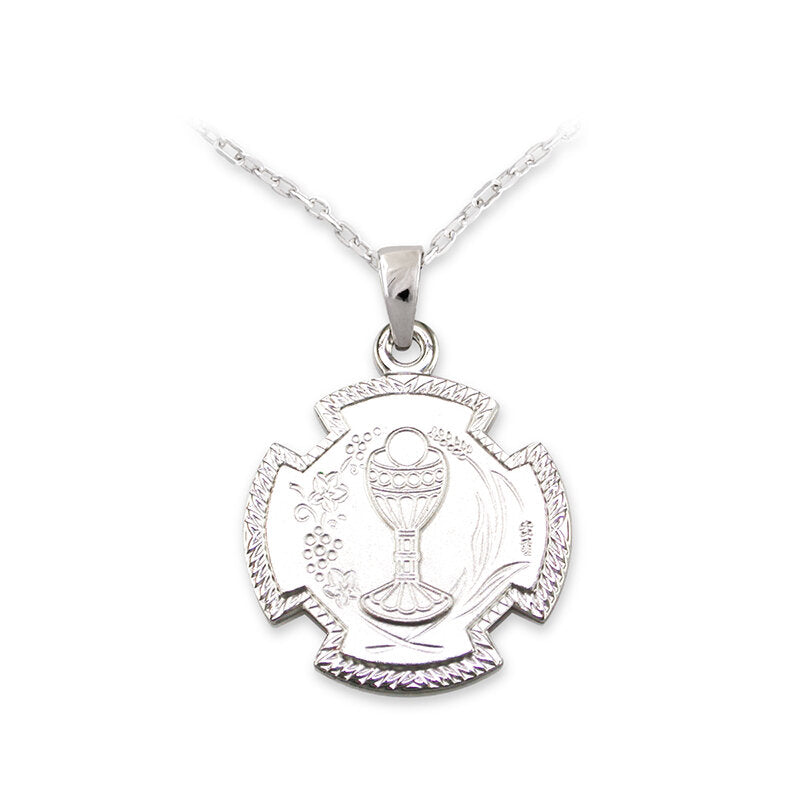 Sterling Silver Scalloped Chalice Medal