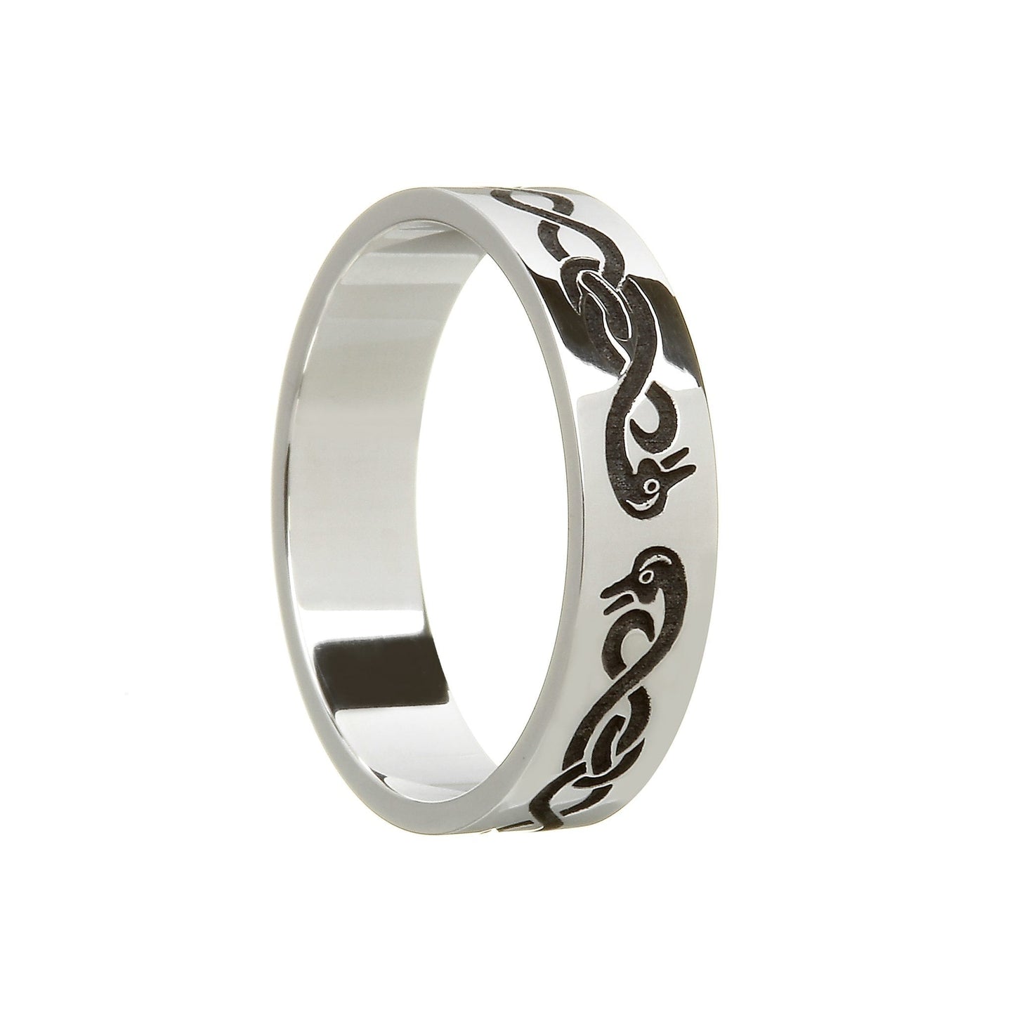 Sterling Silvefr Ladies Le Cheile - Together - Wedding Ring