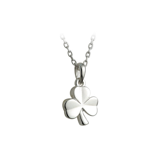 Kids Sterling Silver Shamrock Pendant