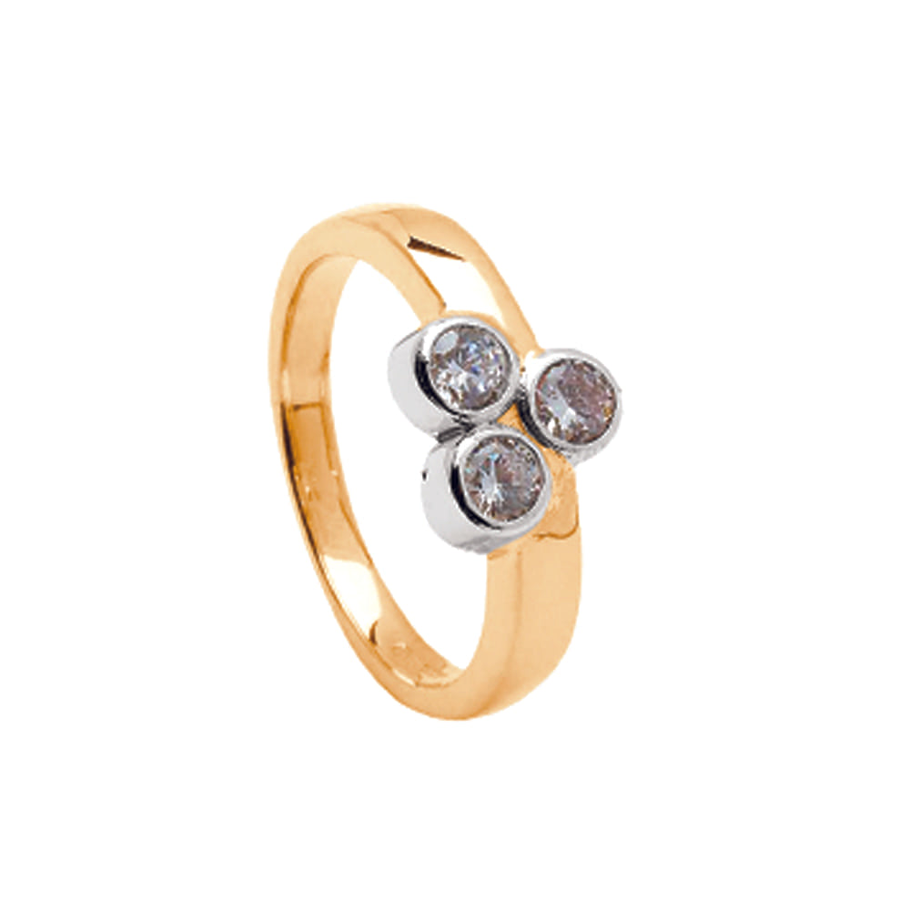 14ct Gold Celtic Triscele Diamond Engagement Ring