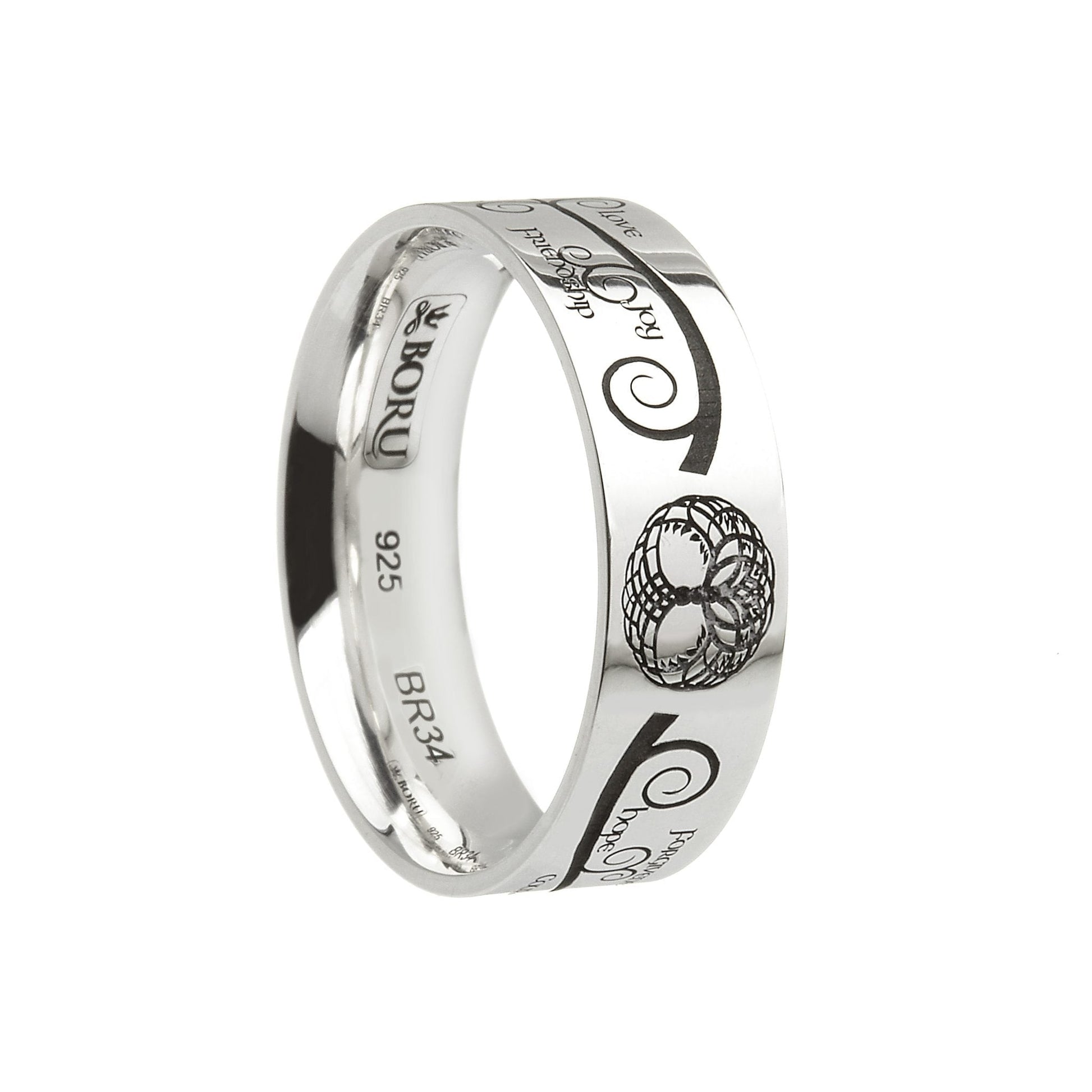Wide Comfort Fit Tree Of Life Wedding Ring