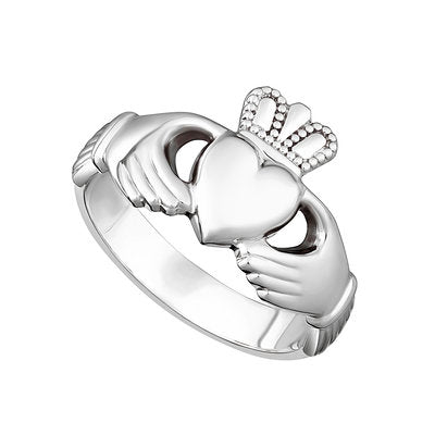 Men's Sterling Silver Heavy Claddagh Ring