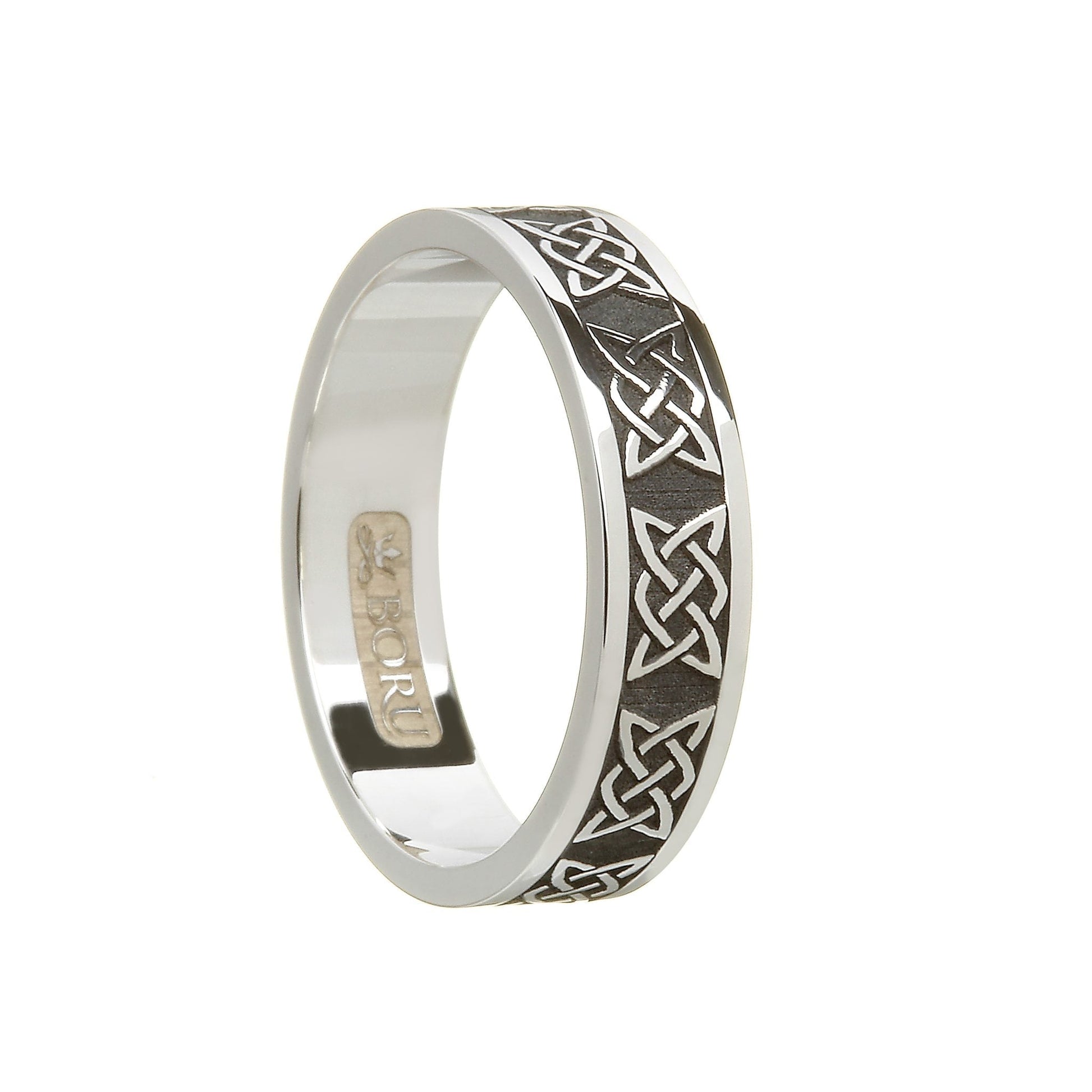 Sterling Silver (Oxidised Finish) Ladies Lovers Knot Wedding Ring