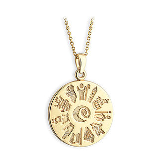 14ct Yellow Gold History Of Ireland Pendant