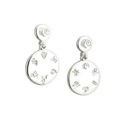 Sterling Silver History of Ireland Earrings