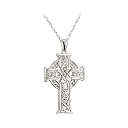 Sterling Silver Four Apostles Celtic Cross - Large