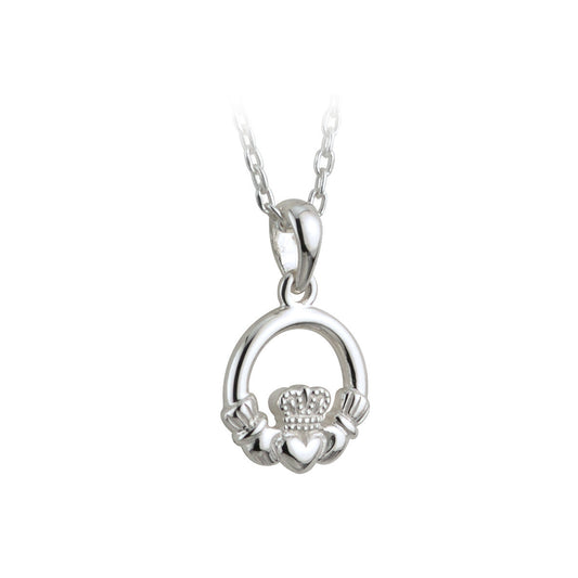 Kids Sterling Silver Claddagh Pendant