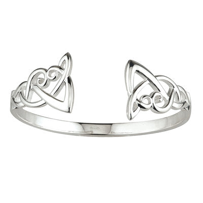 Sterling Silver Celtic Knot Torc Bangle