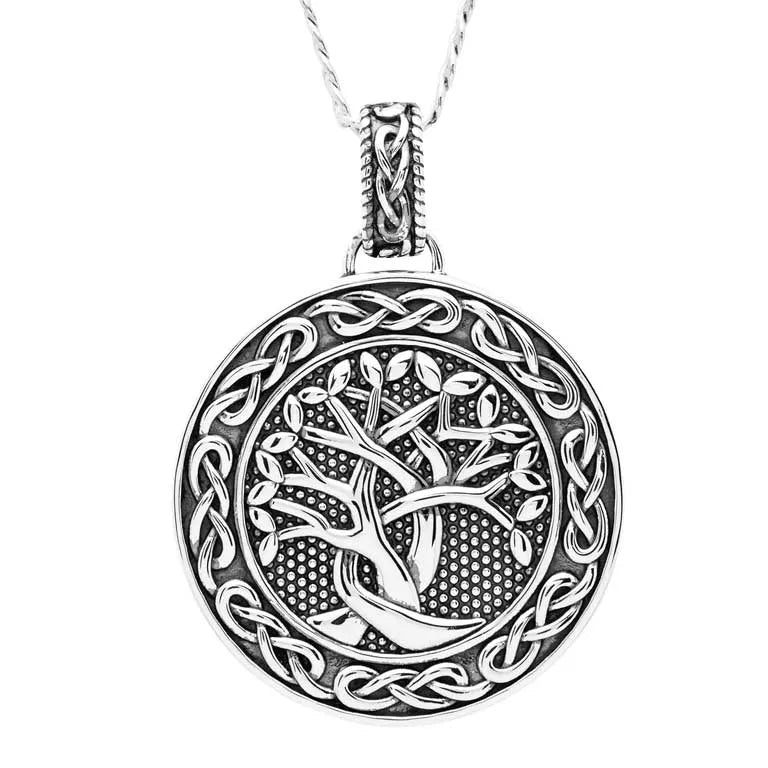 Men's Sterling Silver Celtic Tree of Life Pendant