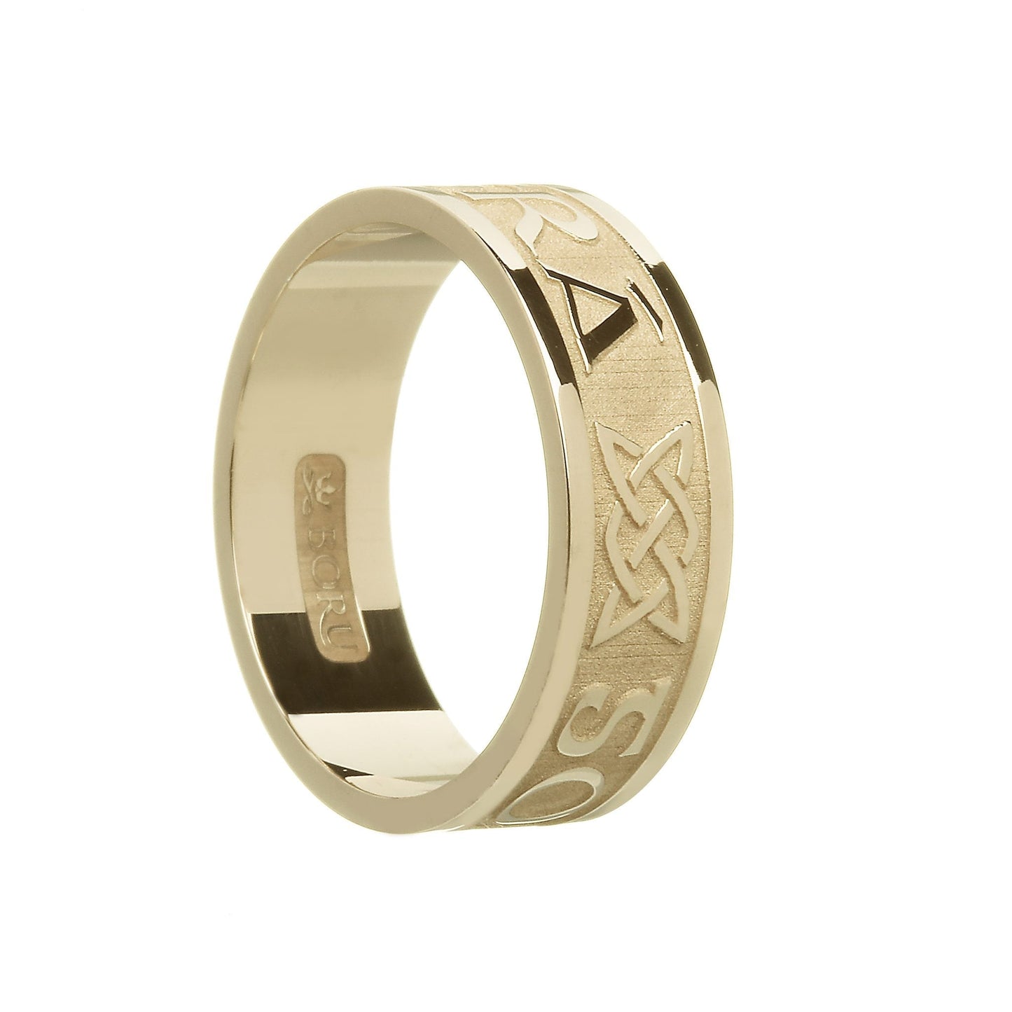 Yellow Gold Men's Gra Go Deo - Love Forever Wedding Ring