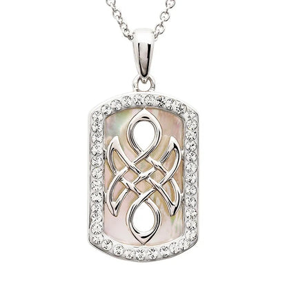 Sterling Silver Mother of Pearl Celtic Knot Pendant