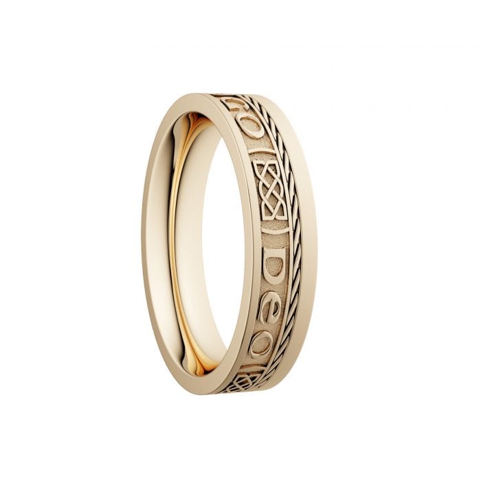 Yellow Gold Grį Go Deo - Love Forever Wedding Ring - Narrow