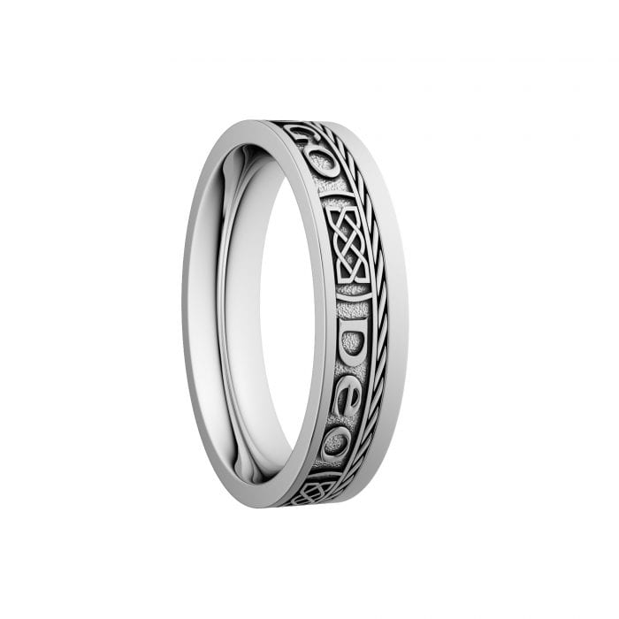 White Gold Grį Go Deo - Love Forever Wedding Ring - Narrow
