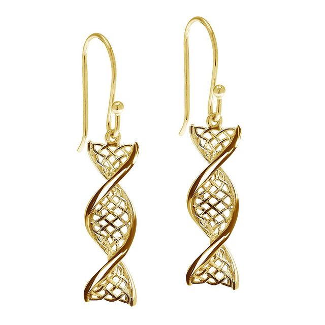 14ct Yellow Gold Celtic DNA Earrings