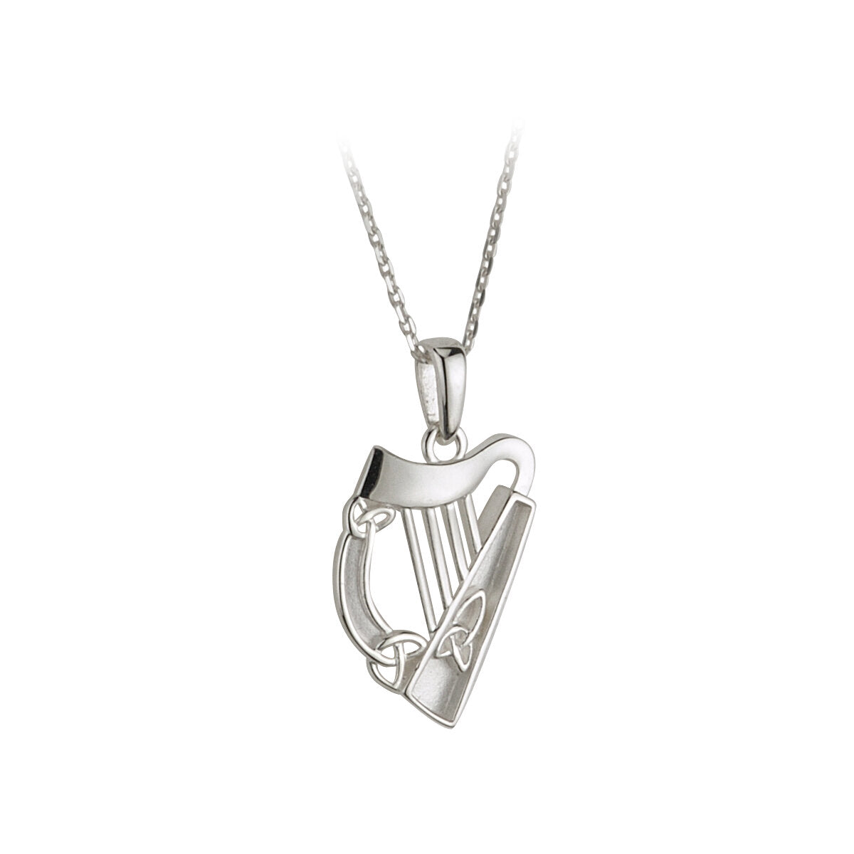 Sterling Silver Irish Harp Pendant