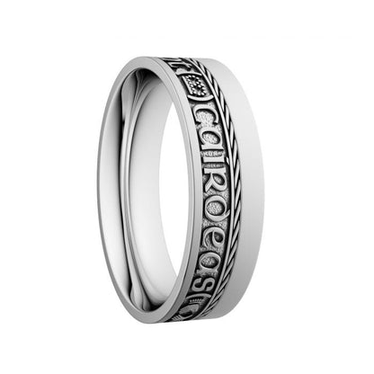 White Gold Gr? Dilseacht Cairdeas Wedding Ring - Wide