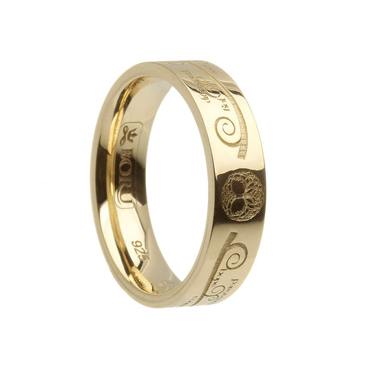 Yellow Gold Comfort Fit Tree Of Life Wedding Ring