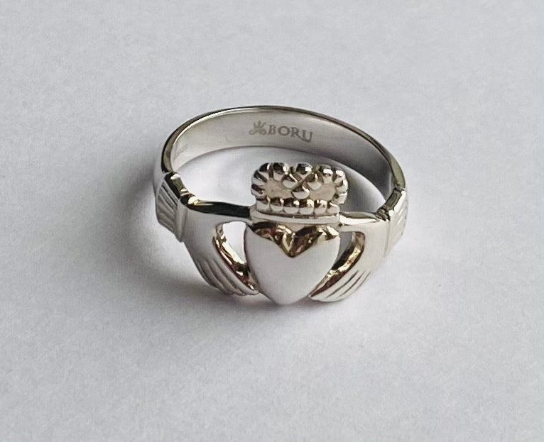 Sterling Silver Claddagh Ring (Size 8.5)