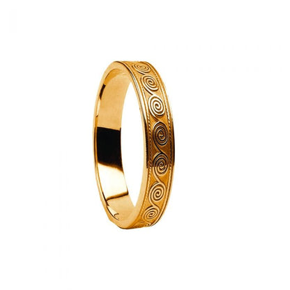 Yellow Gold Ladies Celtic Spiral Wedding Ring