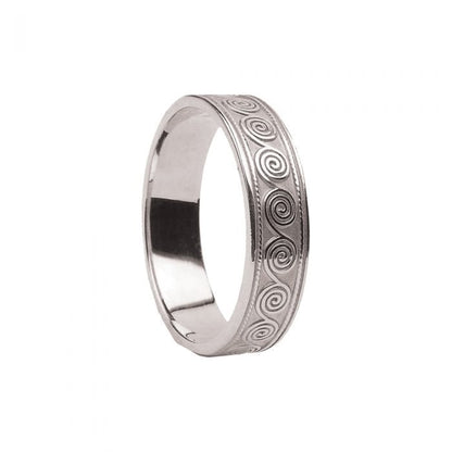 Sterling Silver Men's Celtic Spiral Wedding Ring