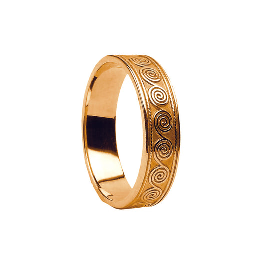 Yellow Gold Men's Celtic Spiral Wedding Ring