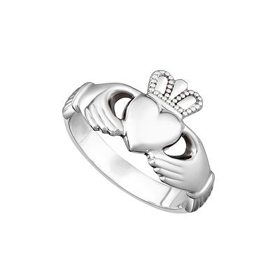 Ladies Sterling Silver Claddagh Ring