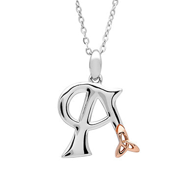 Sterling Silver Celtic Initial A Pendant
