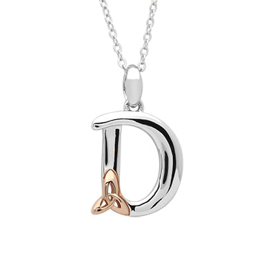 Sterling Silver Celtic Initial D Pendant