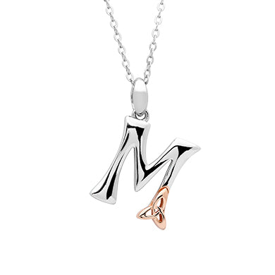 Sterling Silver Celtic Initial M Pendant