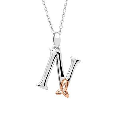 Sterling Silver Celtic Initial N Pendant
