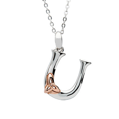 Sterling Silver Celtic Initial U Pendant