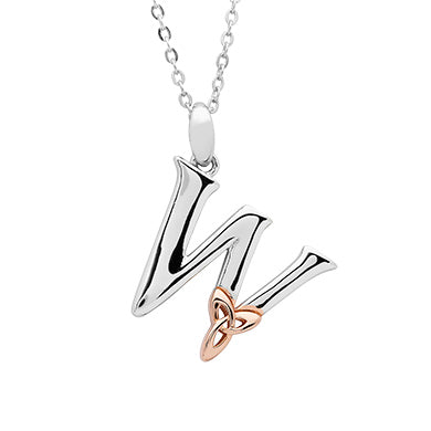Sterling Silver Celtic Initial W Pendant