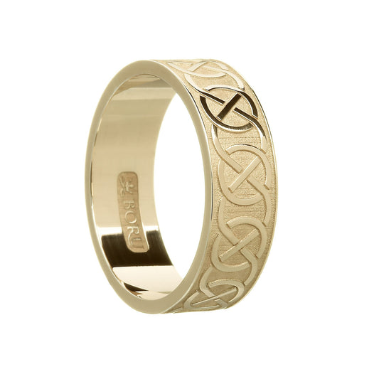 Yellow Gold Men's Closed Celtic Knot Wedding Ring