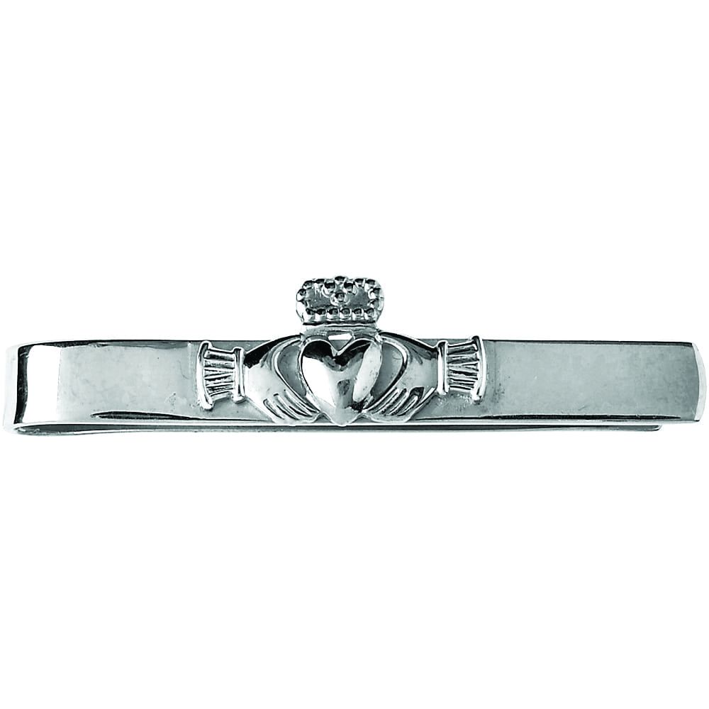 Sterling Silver Claddagh Straight Tie Bar