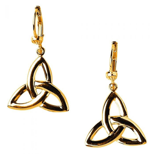 Yellow Gold Trinity Knot Earrings