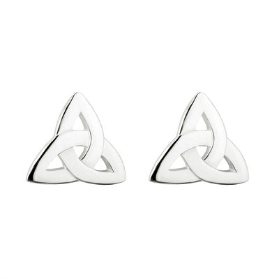 Sterling Silver Trinity Knot Stud Earrings