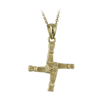 14ct Yellow Gold Double Sided St. Brigids Cross