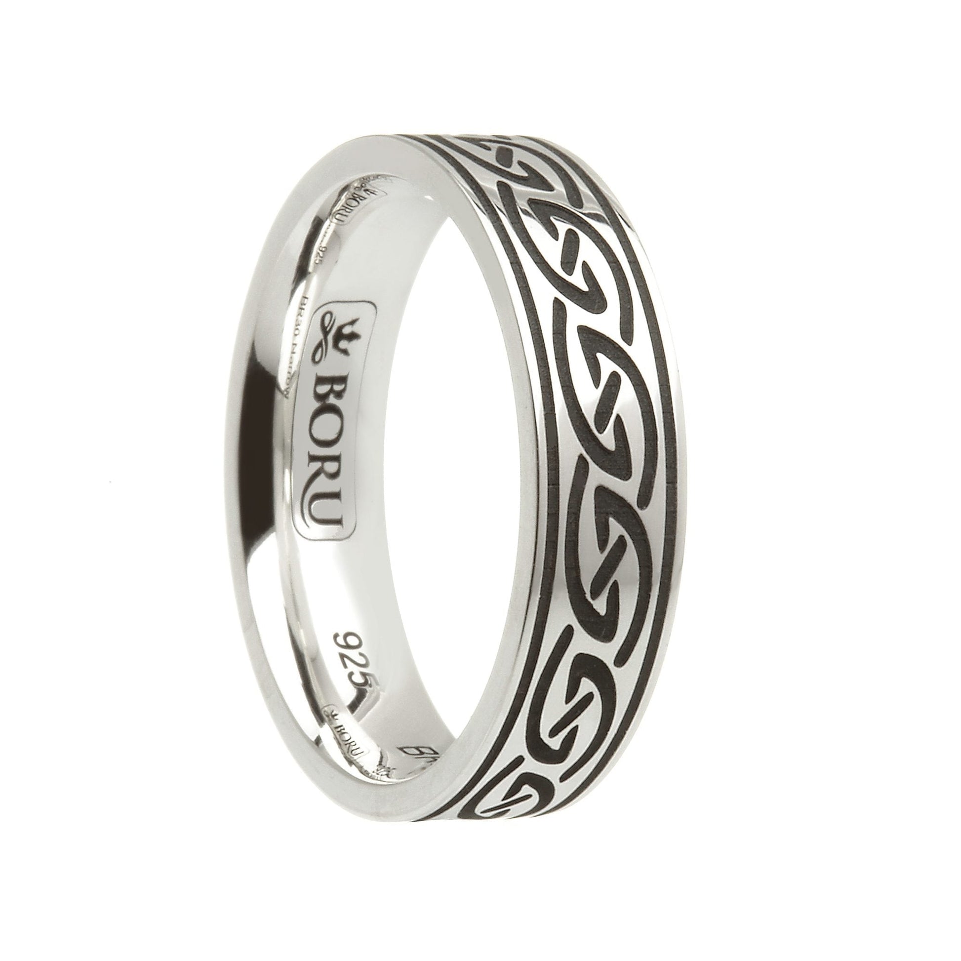 Sterling Silver Celtic Waves Wedding Ring