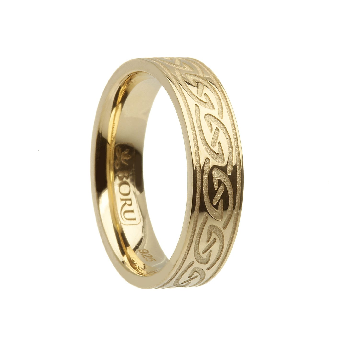 Yellow Gold Celtic Waves Wedding Ring