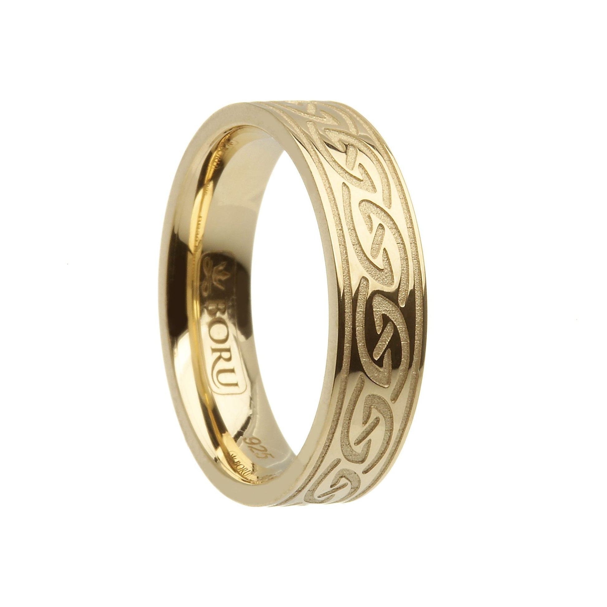 Yellow Gold Celtic Waves Wedding Ring